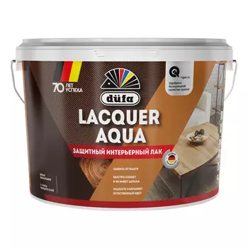 лак в/д DUFA Lacquer Aqua для стен и потолков 2,7л матовый, арт.МП00-007203
