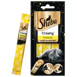 лакомство для кошек SHEBA Creamy 36г курица