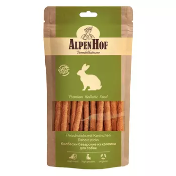 лакомство для собак AlpenHof колбаски баварские из кролика 50г