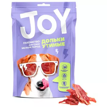 лакомство для собак JOY для мелких пород дольки утиные 60г