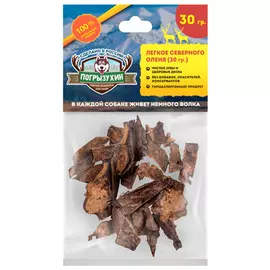 лакомство для собак Погрызухин Легкое северного оленя 30г