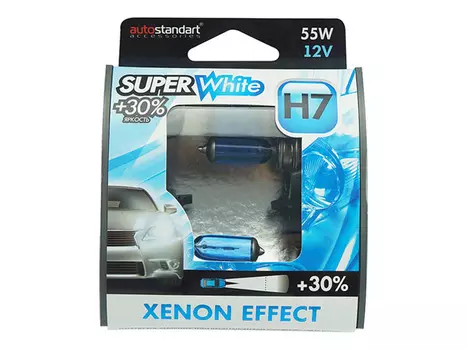 лампа AUTO STANDART H7 12В 55Вт Super White 2шт