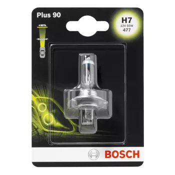 лампа BOSCH H7 12В 55Вт Plus 90%