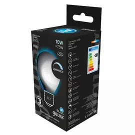 лампа филаментная GAUSS 10Вт Е27 LED 890Лм 4100К А160 milky диммируемая груша