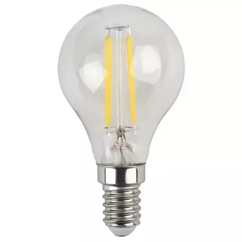 лампа филаментная ЭРА 7Вт E14 910Лм 4000K 220В шар