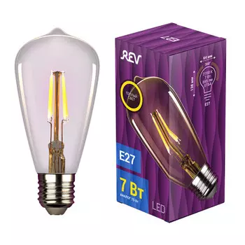 лампа филаментная REV 7Вт E27 560лм 2700K 220В груша A60