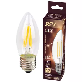 лампа филаментная REV 7Вт E27 С37 4000K свеча