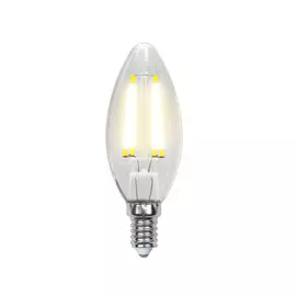 лампа филаментная UNIEL 7,5Вт E14 3000К свеча теплый свет