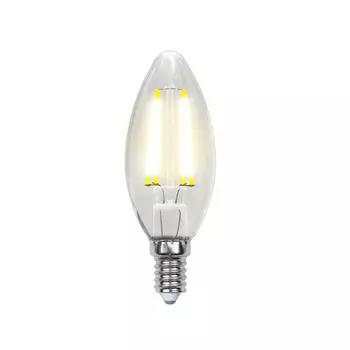 лампа филаментная UNIEL 7,5Вт E14 4000К свеча белый свет