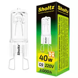 лампа галогенная SHOLTZ G9 40Вт 2800K 220В 460Лм капсула