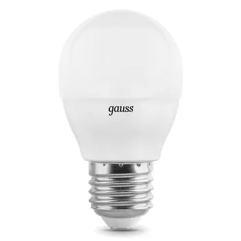 лампа GAUSS Elementary 7Вт 470Лм 4100K E27 LED 3 лампы шар