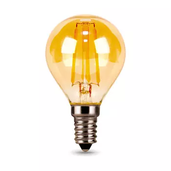 лампа GAUSS Filament 5Вт Е14 LED 400Лм 2700К golden Шар