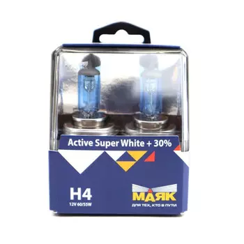 лампа МАЯК ACTIVE Н4 12В 60/55Вт 2шт