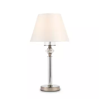 лампа настольная AMBRELLA High Light E14 40Вт никель/белый