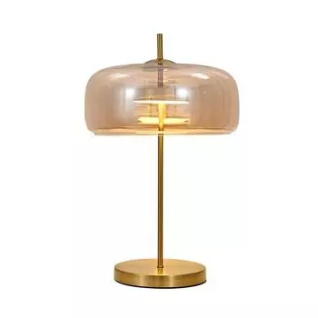 лампа настольная ARTE LAMP Padova LED 1х9Вт D33см металл медь янтарная