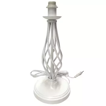 лампа настольная 1хЕ14х40Вт без абажура белая