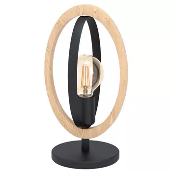 лампа настольная EGLO Basildon 1x40Вт E27 сталь дерево черный