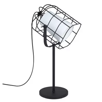 лампа настольная EGLO Bittams 60Вт 1хE27 сталь черный белый