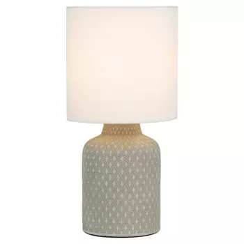 лампа настольная RIVOLI Sabrina E14 40Вт керамика ткань белый