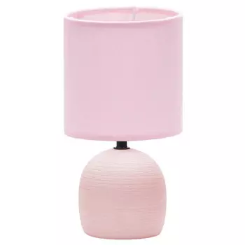 лампа настольная RIVOLI Sheron E14 40Вт керамика ткань розовая