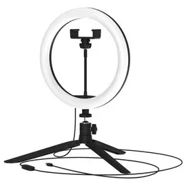 лампа настольная светодиодная GAUSS кольцевая 14Вт LED 700Лм 3000-6500K 5В USB IP20 пульт черный