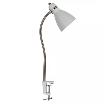 лампа настольная ULTRA LIGHT на струбцине 60Вт Е27 белая