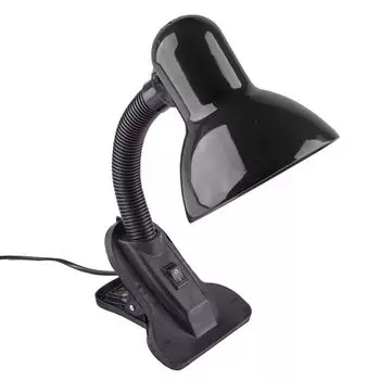 лампа настольная ВКЛЮЧАЙ Е27 60Вт на прищепке черный