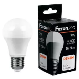 лампа светодиодная FERON 11Вт E27 940Лм 4000K груша