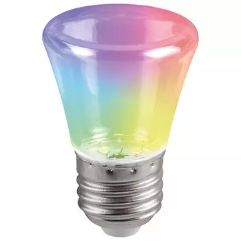 лампа светодиодная FERON 1Вт E27 RGB 300Лм 3000К C45 прозрачный плавная смена цвета