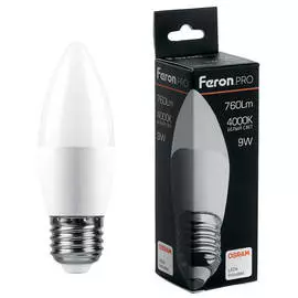 лампа светодиодная FERON 7,5Вт E27 630Лм 2700K свеча