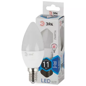 лампа светодиодная ЭРА 11Вт Е14 880Лм 4000К свеча