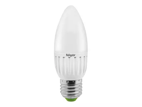 лампа светодиодная NAVIGATOR 5Вт E27 375лм 2700K 230В свеча С37