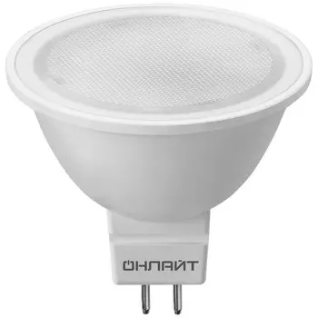 лампа светодиодная ОНЛАЙТ 10Вт GU5.3 230В 3000K спот MR16 5шт