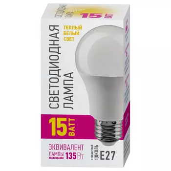 лампа светодиодная ОНЛАЙТ E27 15Вт 1350Лм 2700K A60 матовый груша