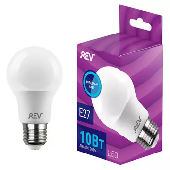 лампа светодиодная REV 10Вт Е27 880Лм A60 6500K груша