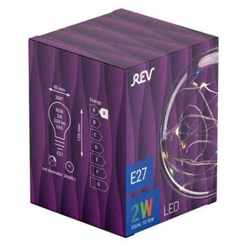 лампа светодиодная REV 2Вт E27 2700К 200Лм шар
