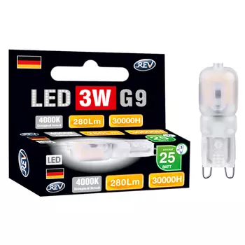 лампа светодиодная REV 3Вт G9 JCD 220В 4000К JСD