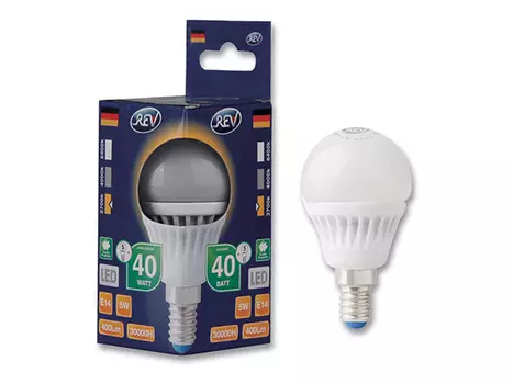 лампа светодиодная REV 5Вт E14 350лм 2700K 220В шар G45