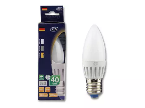 лампа светодиодная REV 5Вт E27 350лм 2700K 220В свеча С37