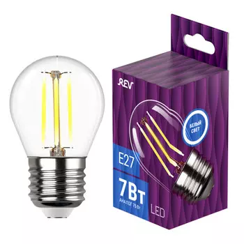 лампа филаментная REV 7Вт E27 G45 4000K шар