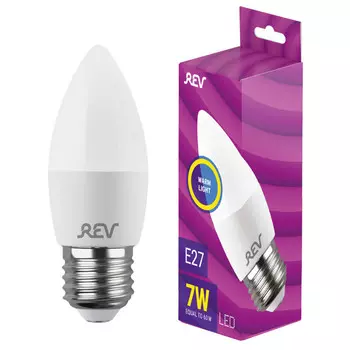 лампа светодиодная REV 7Вт E27 560лм 2700K 220В свеча С37
