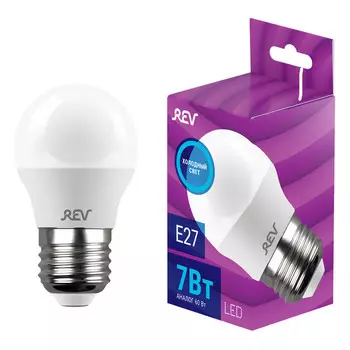 лампа светодиодная REV 7Вт Е27 560Лм 6500K шар