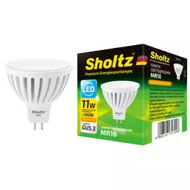 лампа светодиодная SHOLTZ 11Вт GU5.3 828лм 3000K 220В спот