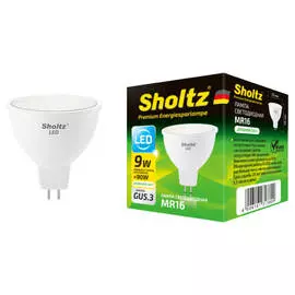 лампа светодиодная SHOLTZ 9Вт GU5.3 4000К 220В пластик
