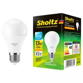 лампа светодиодная SHOLTZ A60 13Вт E27 2700К 920Лм груша