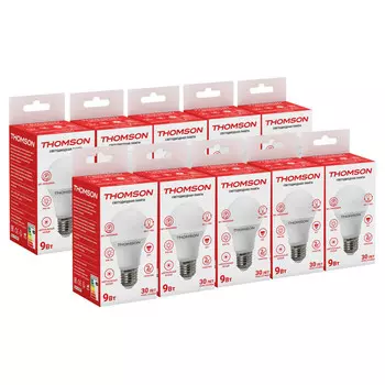 лампа светодиодная THOMSON 9Вт E27 840Лм 4000K груша