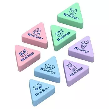 ластик BERLINGO Zoo 28х24х10мм треугольный термопластичная резина