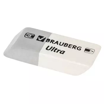 ластик BRAUBERG Ultra серо-белый натуральный каучук