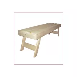 лавочка складная, 130х44 см, для бани и сауны липа Банные штучки