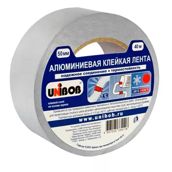 лента алюминиевая UNIBOB 50ммх25м, арт.66349